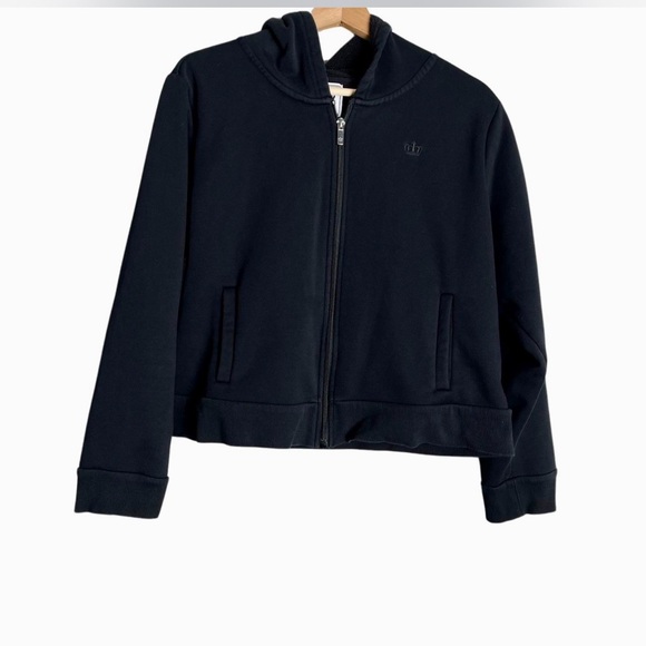 Juicy Couture Jacket Girls XXLarge Black Long Sleeve Full Zip Hooded - Picture 1 of 7